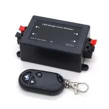 Atenuador de Color único LED, Control remoto RF de 3 teclas, controlador LED inalámbrico 12V 24V DC 8A