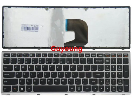 

US laptop keyboard for Lenovo Ideapad Z500 Z500A Z500 Z500G P500 E keyboard with silver frame