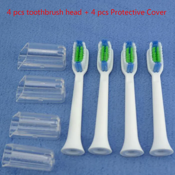 

4 pcs HX6024 Generic Electric Sonic Replacement Brush Heads Fits For Philips Sonicare Toothbrush Heads Compact Soft Bristles