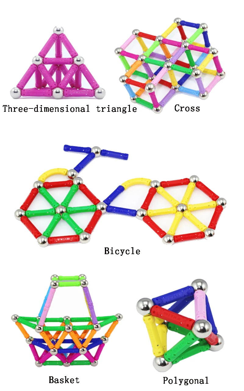 Интересный Магнитный конструктор, магнитные палочки, шарики, бусины, развивающие, сделай сам, строительные наборы, наборы игрушек для детей, интеллект
