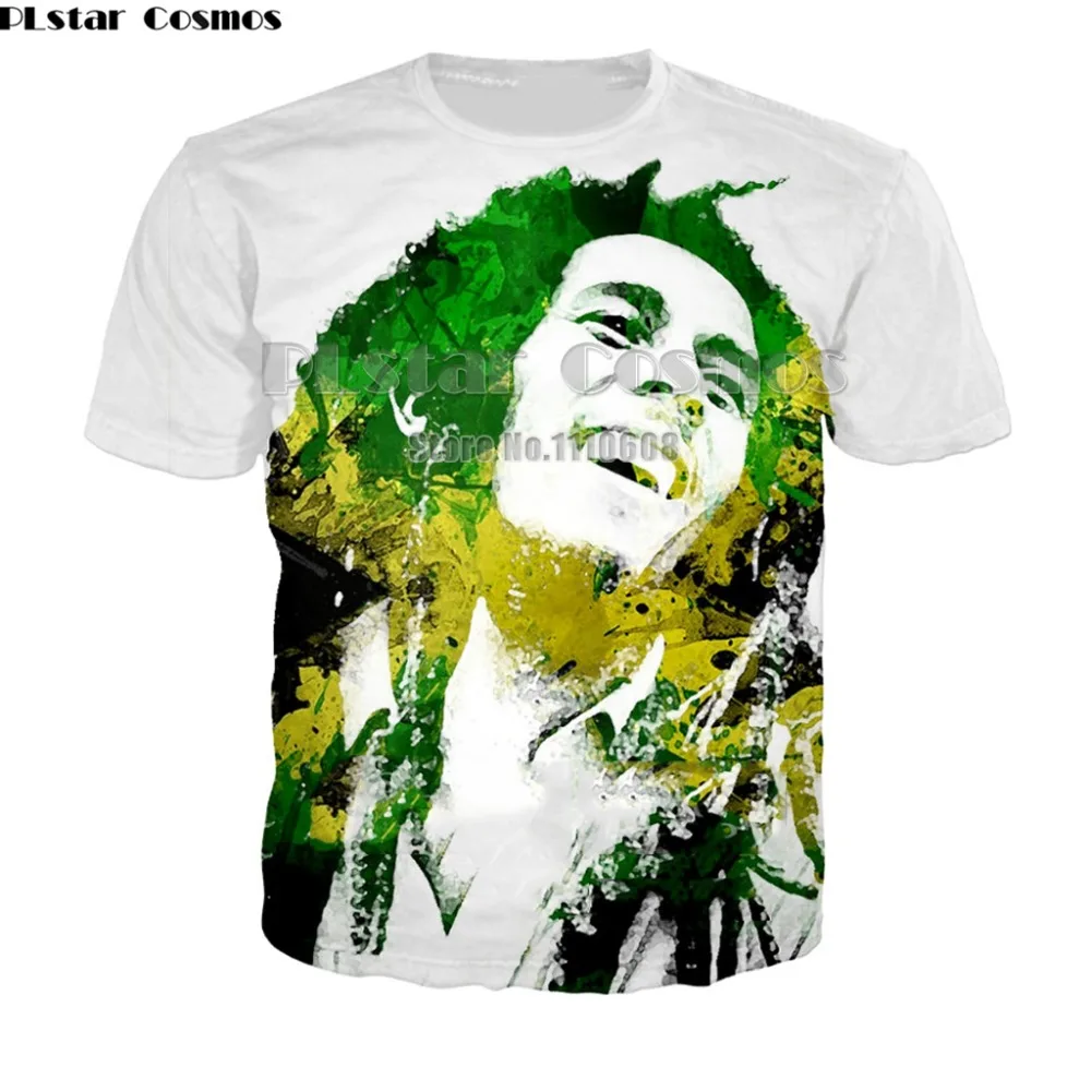 

Newest Tee Men T Shirt 3D T-Shirt Tshirt Men's Shirt Fitness Bob Marley Print Rock Hip Hop Reggae Clothing