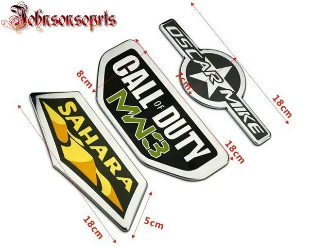 Free shipping Call Of Duty Warfare MW3 / SAHARA / OSCAR MIKE Emblem GENUINE MOPAR OEM sticker