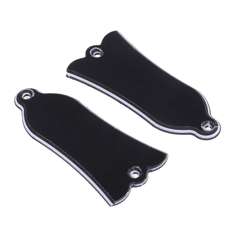 

2 Holes Bell-shaped PVC Truss Rod Cover Plate Scroll Plate for LP SG Flying V ES Guitar Black hot sale