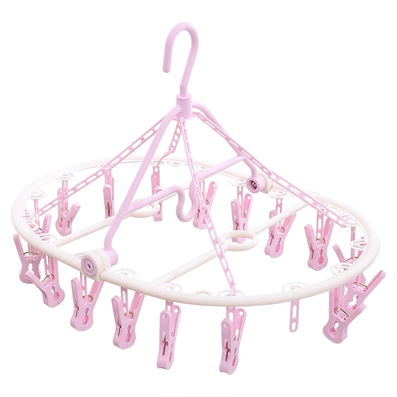 Folding plastic clip hanger multifunctional children socks rack