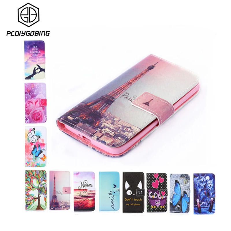 

New Wallet Style Colour Rose Flower Tower Full Cover Redmi4 Pro Flip Painting PU Leather Case For Xiaomi Redmi 4 Prime Pro