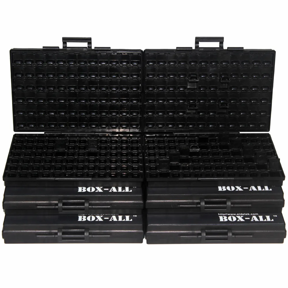 AideTek ESD Safe SMD storage IC Box Organizer W/144 Bins Anti-statics SMD SMT Organizer Transistor plastic toolbox mini6BOXALLAS 3