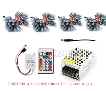 

5V WS2811 LED pixel Module RGB Addressable +24key Controller + power Supply
