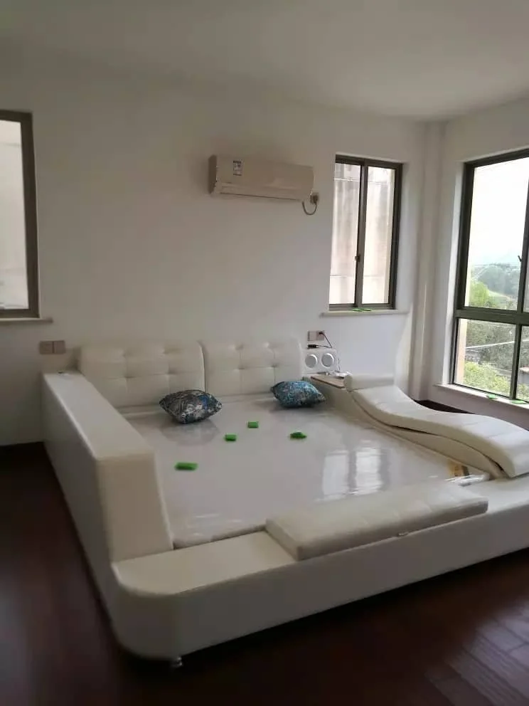 Современная электрическая многофункциональная кожаная кровать с ...