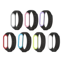 Mijobs Mi band Three strap Silicone wrist Bracelet Strap Miband Three Colourful Strap Wristband Good Band mi band3 For Xiaomi Mi Band 3