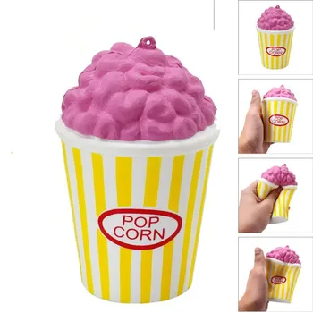

Squeeze Popcorn Cup Decoration Key Mobile Phone Straps Squishies Squishy Slow Rising Prank Antistress Funny Gadget Novelty Toys