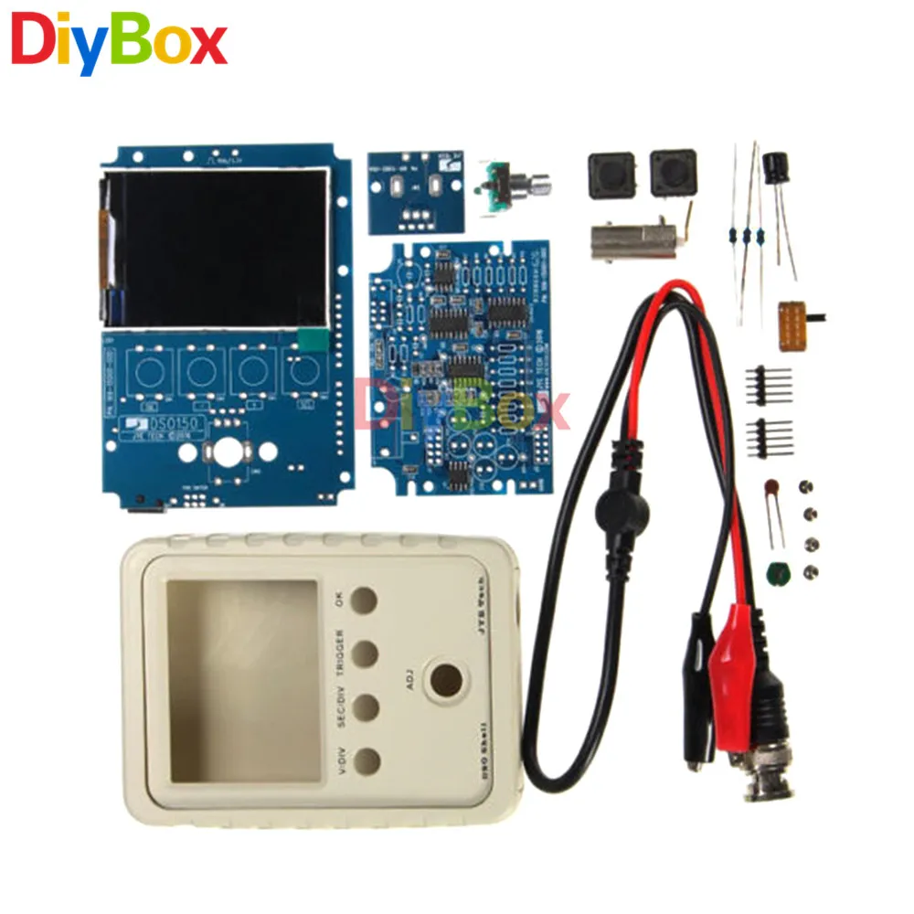 

DS0150 15001K DSO-SHELL Digital Electronic Oscilloscope Set Oscillograph Module Oscillometer Ondoscope with Housing DIY Kit