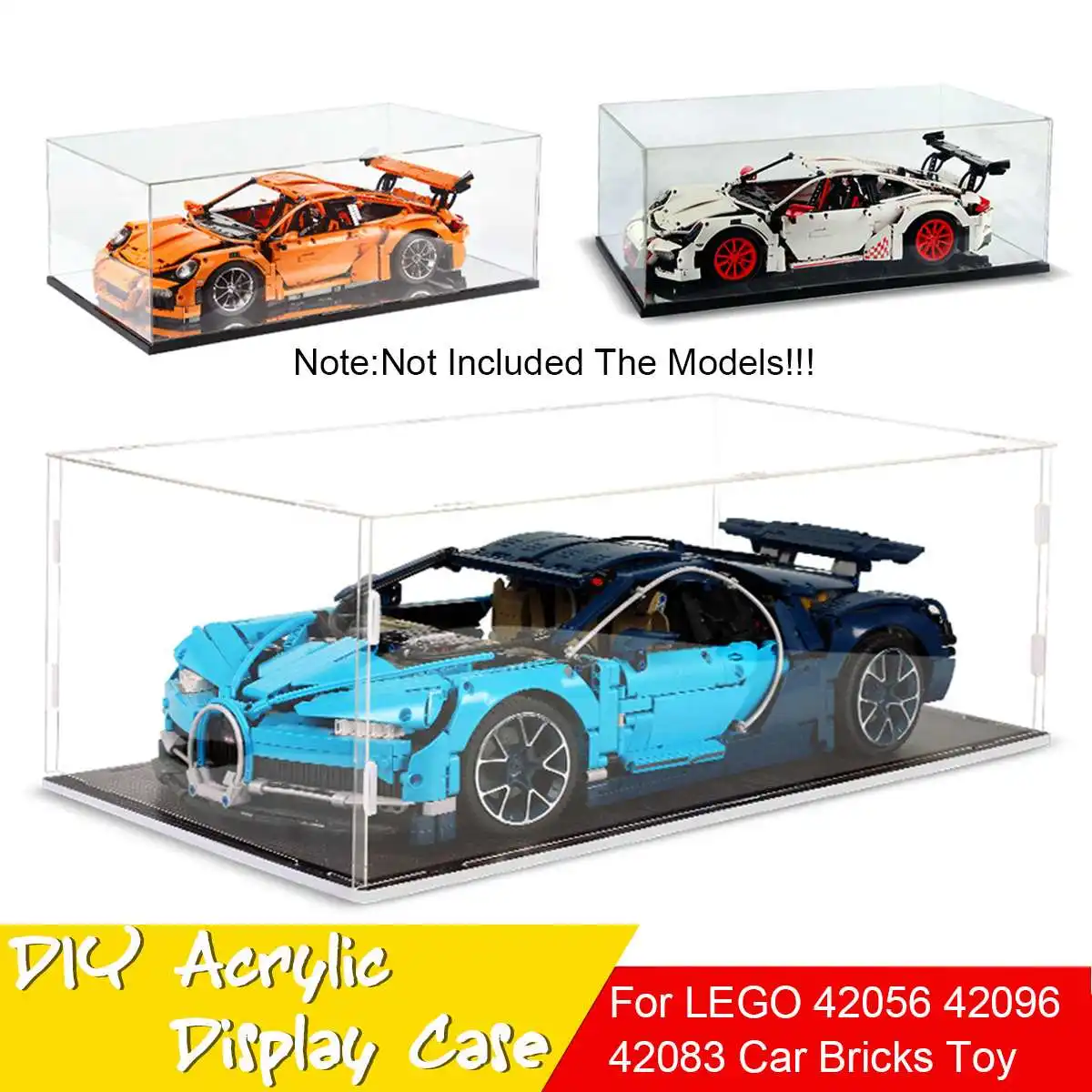 Акриловый чехол 42056 для Porsche 911 GT3 RS Bugatti Chiron игрушечные кирпичи серии Technic (модель в