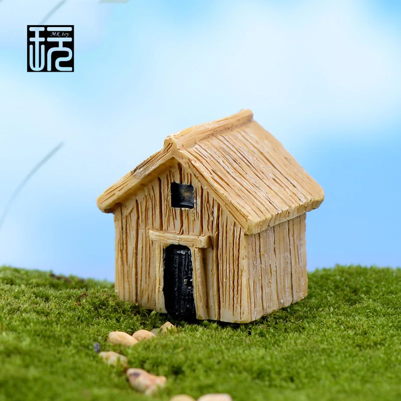 Смола ZAKKA Mini Chalet хижины модель дома орнамент ремесла DIY Фея Сад миниатюры