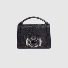 

LOCAL FOCAL black fashion exquisite handmade lace handbag