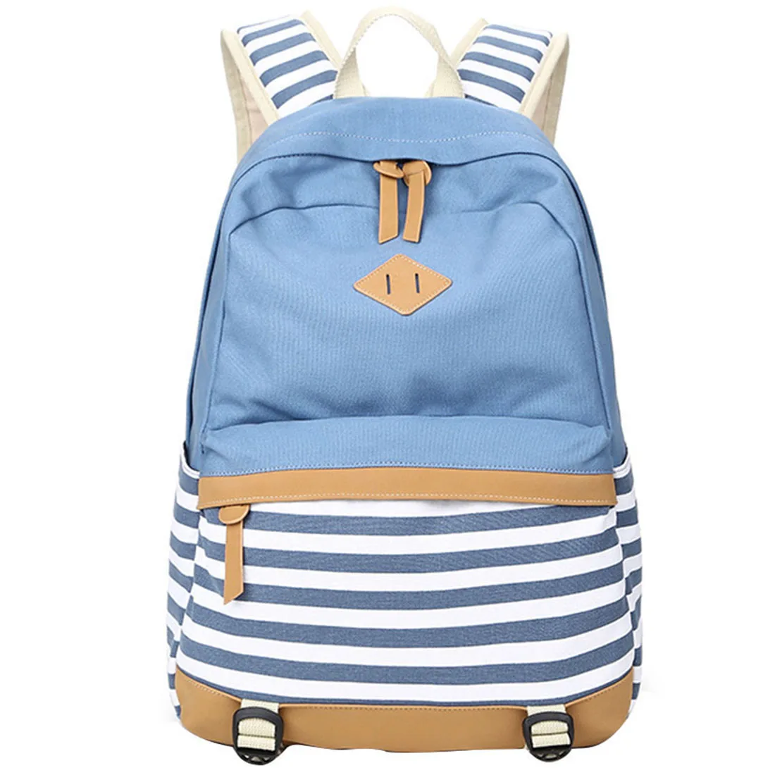School bags backpack for girls teenagers cute canvas striped printing