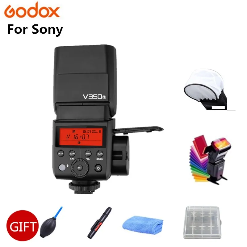 

Godox V350S Speedlite Flash Built-in TTL HSS 1/8000s 2000mAh Li-ion Battery for Sony A77 A77II A7R a7RIII a7RII a58 a99