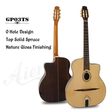 Solid Top Oval Hole Petit Bouche Style Acoustic Gypsy Guitar with free case  Solid Top Oval Hole Petit Bouche Style Acoustic Gypsy Guitar with free case