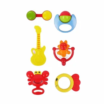 

6Pcs/set Kid Baby Rattles Animal Handbells Musical Developmental Toys Bed Bells Gift Dropshipping