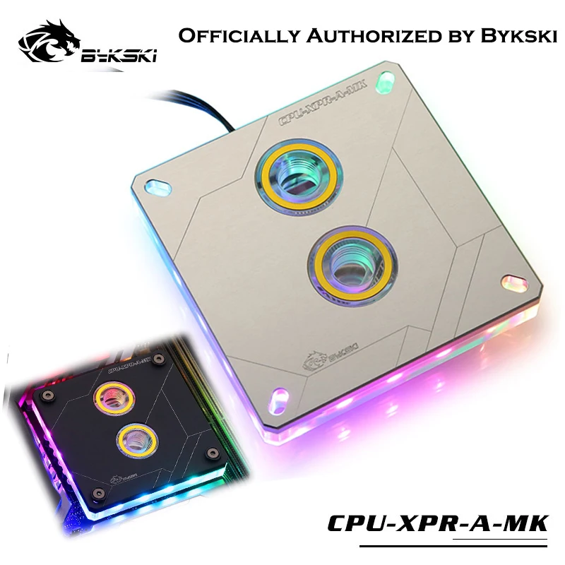 Водяной блок Bykski CPU CPU-XPR-A-MK для INTEL LGA1150 1151 1155 1156 2011 X99 черный серебристый RGB