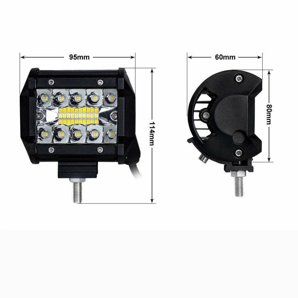 Auxtings внедорожный 2 шт. 4 дюйма 60 Вт Светодиодный светильник для работы бар Точечный светильник трехрядный 12 В 24 в автомобильный светильник грузовик внедорожник ATV 4X4 4WD пикап вождение