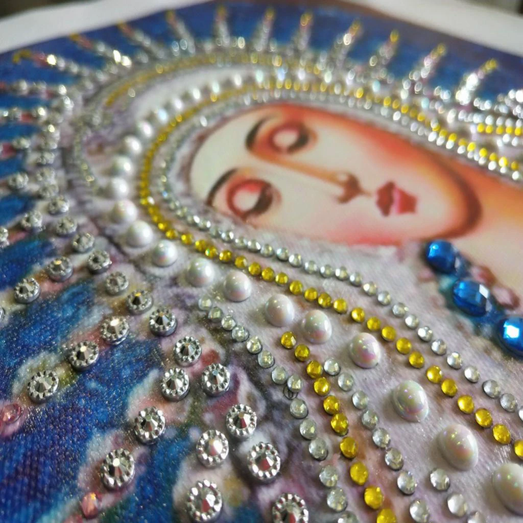 DIY Special Shaped 5D Religion Diamond Painting by Number Kit Partial Drill Rhinestone Embroidery Arts Craft 