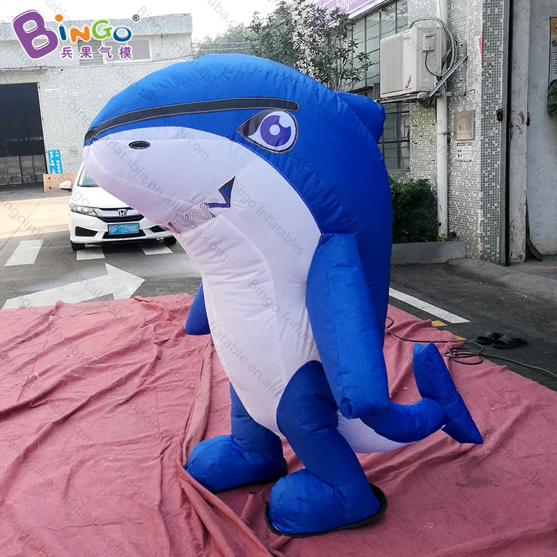Costume Gonflable de Requin Marcheur de 1.8m de Haut, Jouet de