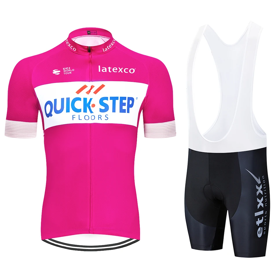 

2019 Fluorescent green Quick Step etixxl cycling team jersey 9D bike shorts set Ropa Ciclismo MENS summer pro Riding