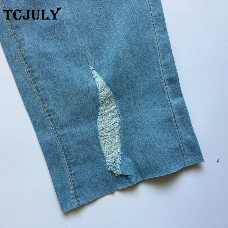 Женские винтажные джинсы TCJULY выбеленные большого размера 6XL 7XL с эффектом пуш