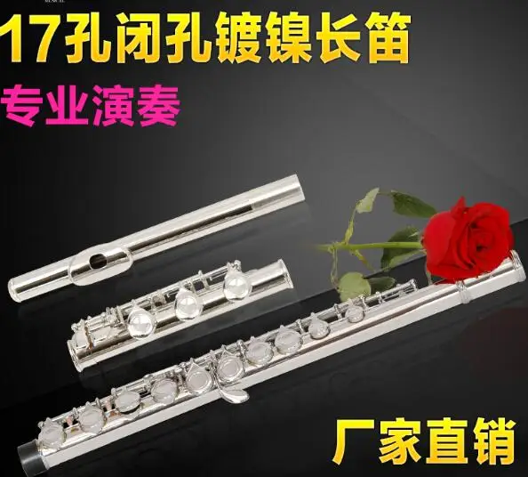 Играющая C-flat flute 17-hole C-tone E-key split никелированная instrument promotion | Спорт и развлечения