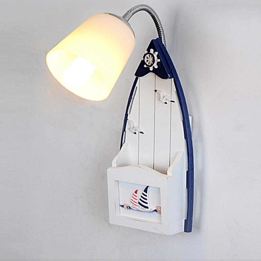 Sailing Seabirds Kids Wall Lamp Bedside Reading Lamps Mediterranean Aliexpress