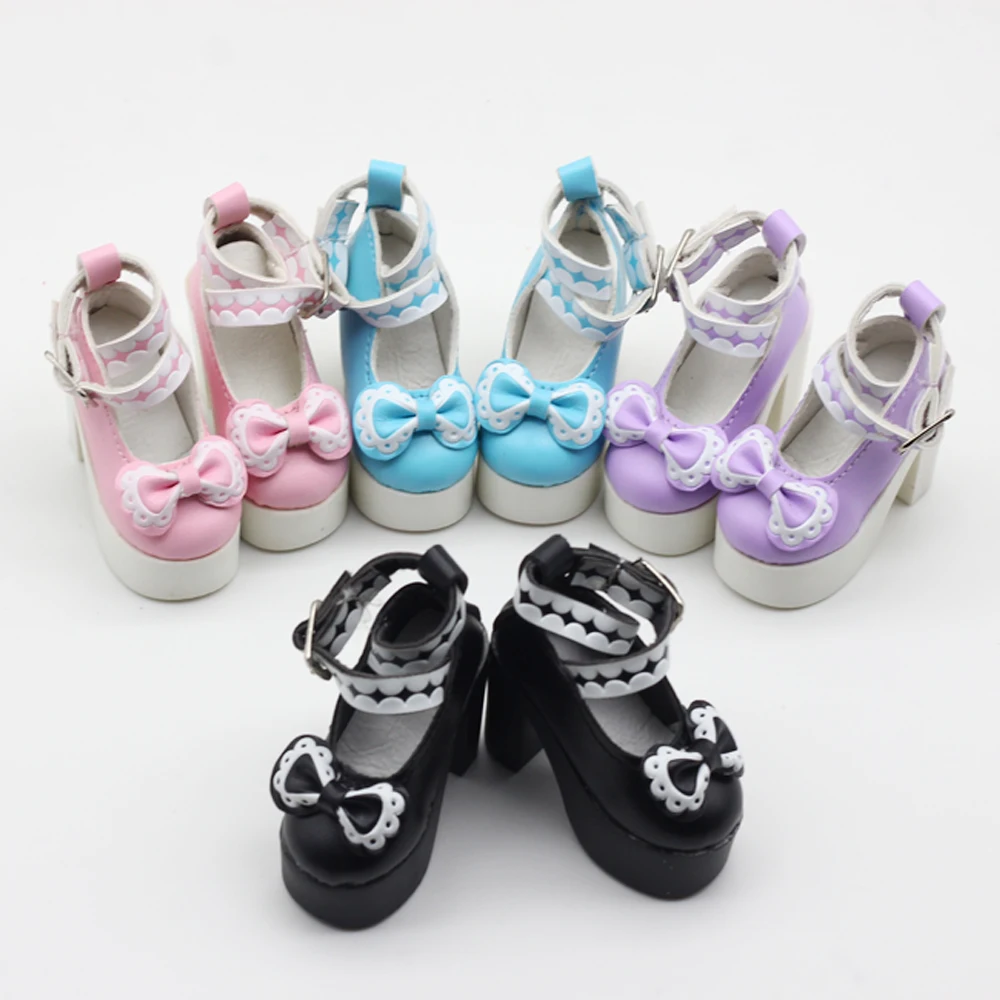 

1pair 7.8 cm Assorted Colors Princess High Heel Shoes for BJD Dolls, 1/3 Doll Accessories, for 16 Inch Doll Boots