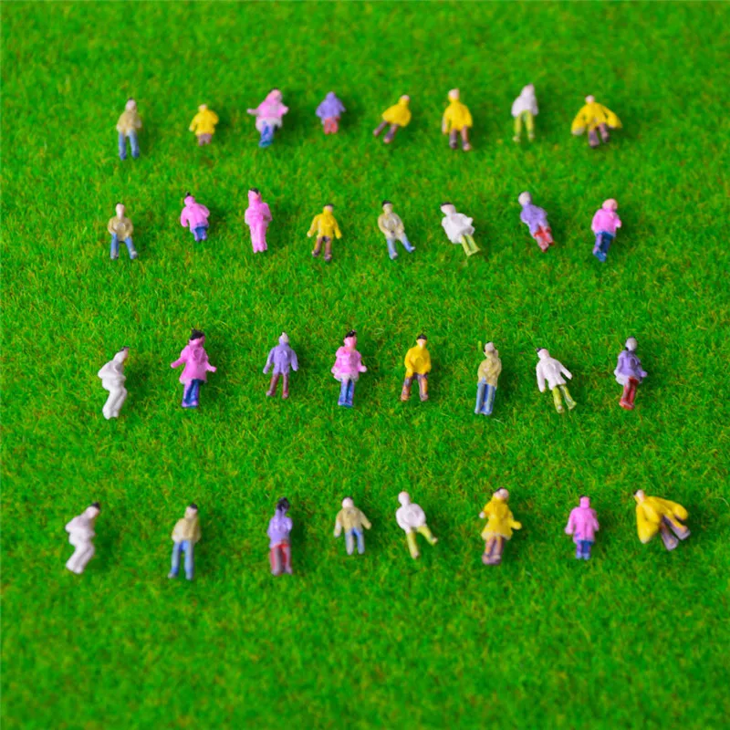 200pcs  scale train building people Painted Model Train Passenger People Figures Scale64