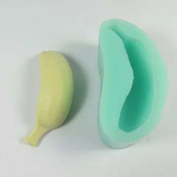 

banana Silicone molds banan soap mold silicone soap molds fruit silica gel die bananas Aroma stone moulds bananas candle mould