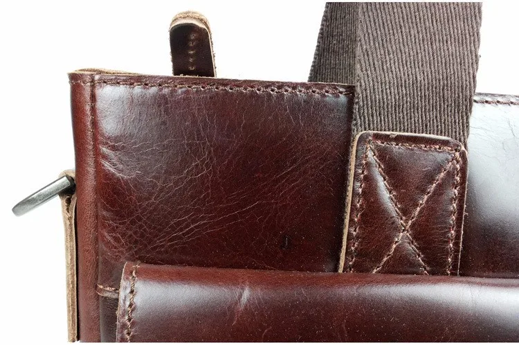 Ретро масло Воск Пояса из натуральной кожи Для Мужчин's Портфели сумка деловая молнии для ноутбука Курьерские сумки