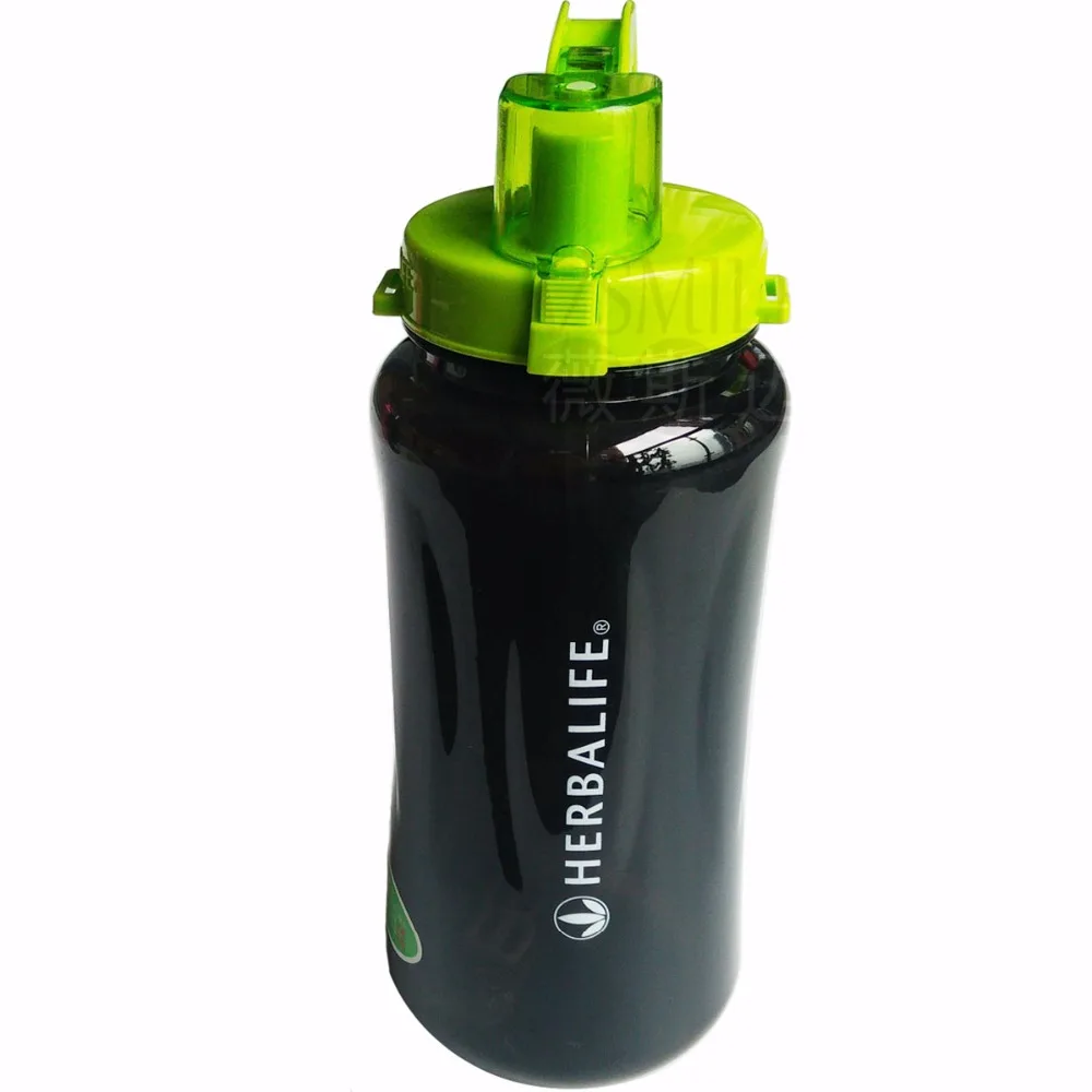Черная бутылка для воды оверсайз 1Л/2л 1000 мл/2000 мл модная портативная Herbalife спорта
