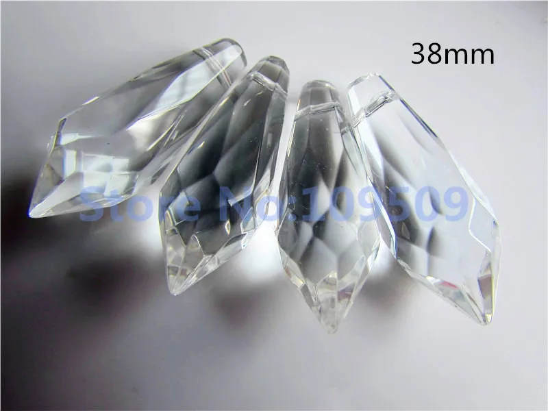 

38mm U-drop prism,Icicle Crystal Prisms,Chandelier Crystal parts,72pcs/lot Free Shipping
