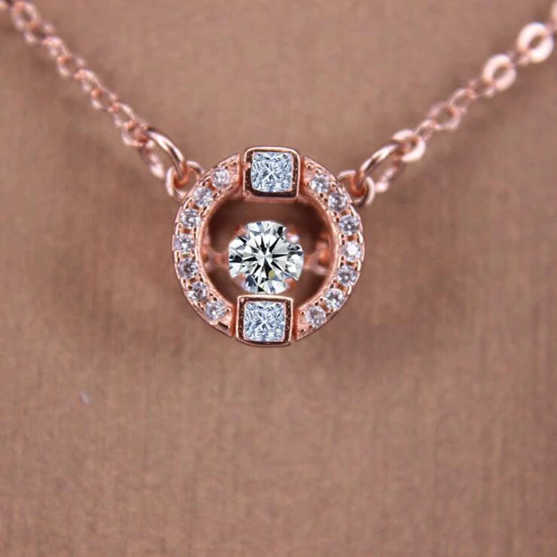 KOFSAC New Fashion 925 Sterling Silver Necklaces For Women Party Dancing Zircon Exquisite Crystal CZ Necklace Fine Jewelry Gifts