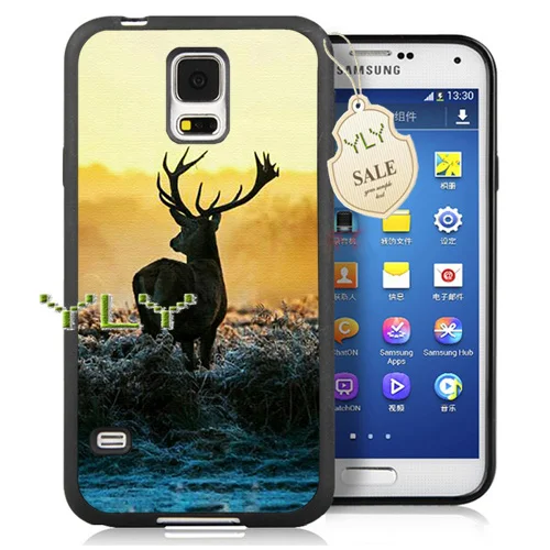 Дикий олень мягкие края кожи случаи мобильного телефона для samsung s3 s4 s5 чехол |