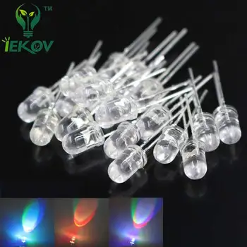 

10pcs LED 5MM RGB Slow Flash Red Green Blue Emitting Diodes +10 X 5MM LED RGB Fast Red Green Blue Rainbow Multi Color LEDs