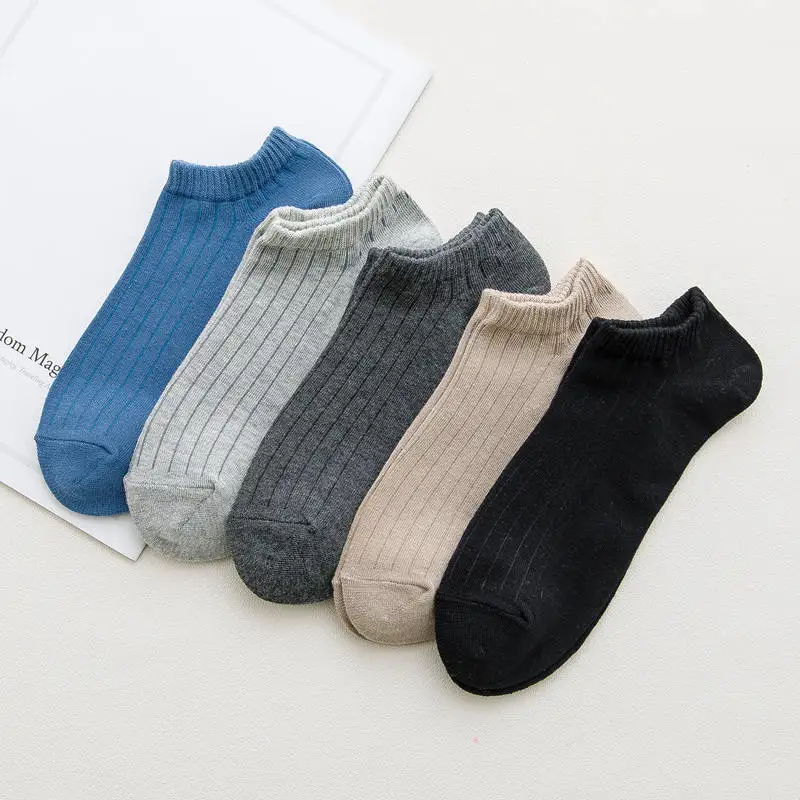 

1 Pair Men's Short Socks Breathable Invisible Low Cut Boat Ankle Socks Mens Casual Solid Cotton Ankle Socks High Quality Fashion