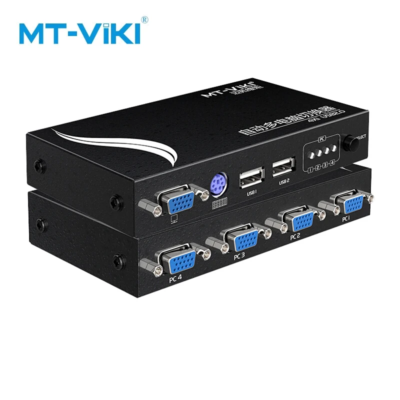 

MT-Viki 4 Port VGA switch USB KVM 4 hosts share one monitor and one set of mouse and keyboard automatic switchover MT-471UK-L
