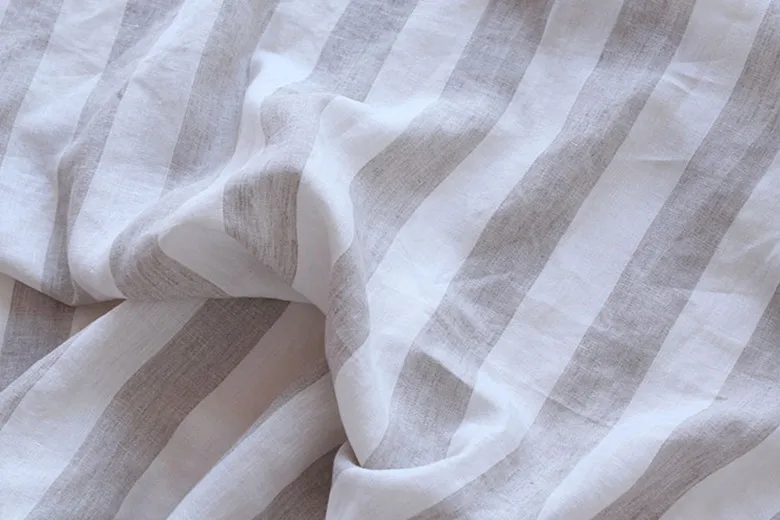 Super Width 280 Cm 100 Linen Fabric For Bedding Sheets Curtains 110 Super Width 280 Cm 100 Linen Fabric For Bedding Sheets Curtains 110 Inches Wide Stripe Colors 1 Meters Sample Testing In From Home Garden On