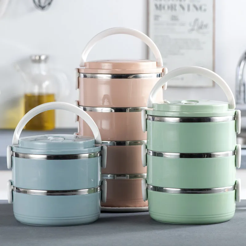 

Multiple Specifications Stainless Steel Lunch Box Thermos Containers Bento Box Office Workers Students Lunch Heated Meal