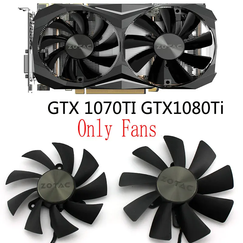 

Original GAA8S2U 0.45A GA9S2U 0.46A DC12V for ZOTAC GeForce GTX1080Ti 1070Ti Mini Graphics cards cooling fan