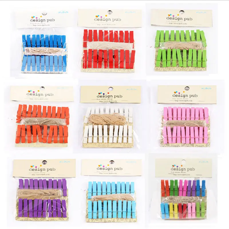 Coloffice 20 шт./компл. простая деревянная папка для фотографий красочный деревянный