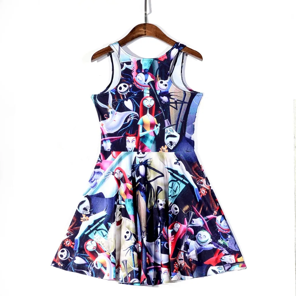 new 1160 sexy girl women summer the nightmare before christmas 3d prints reversible sleeveless skater pleated dress in dresses from womens clothing - Nightmare Before Christmas Clothing new 1160 sexy girl women summer the nightmare before christmas 3d prints reversible sleeveless skater pleated dress in dresses from womens clothing - Nightmare Before Christmas Clothing