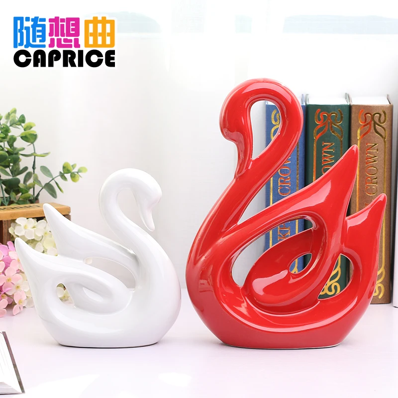 

Ceramic ornaments modern minimalist fashion crafts and white swan ceramic ornaments Home Furnishing decorations gifts