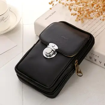 

Men's Simple Retro Versatile Casual Double-deck Cellphone Waist Packs k Luxury Designer Fanny Pack Small Women Waist Bag