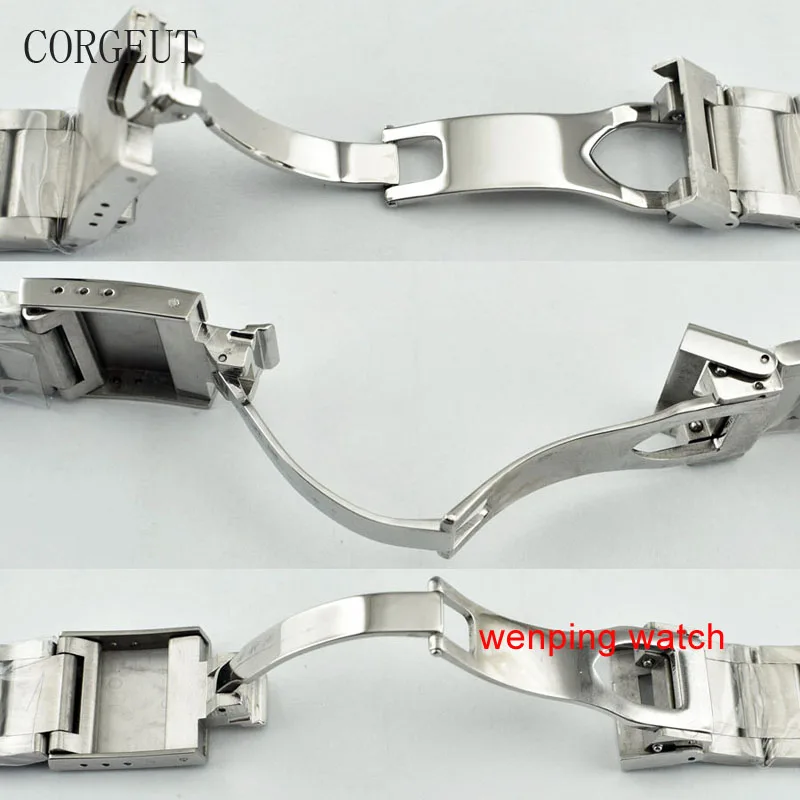 CORGEUT 22MM 316L SOLID STAINLESS STEEL BRACELET WATCH STRAP WATCHES BANDS