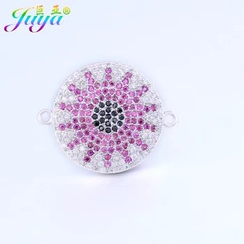 

Jewelry Findings Components Wholesale 2pcs Greek Evil Eye Connector Charm Accessories For Women Bracelets Earrings DIY Making